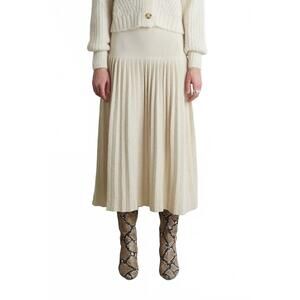 NEW ELEVEN SIX lea pleated skirt in ivory